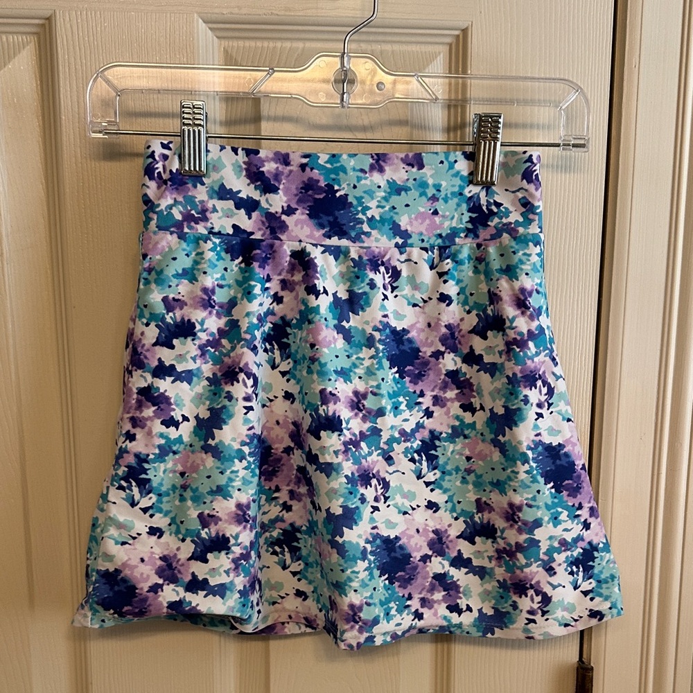 Colorful Floral Kids Skort